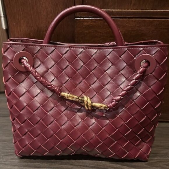 New Bottega Veneta Burgundy Small Andiamo Bag - Picture 7 of 11
